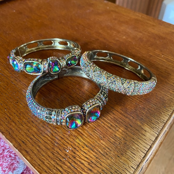 Heidi Daus Iridescent Gemstone Bracelet Trio - Picture 2 of 6